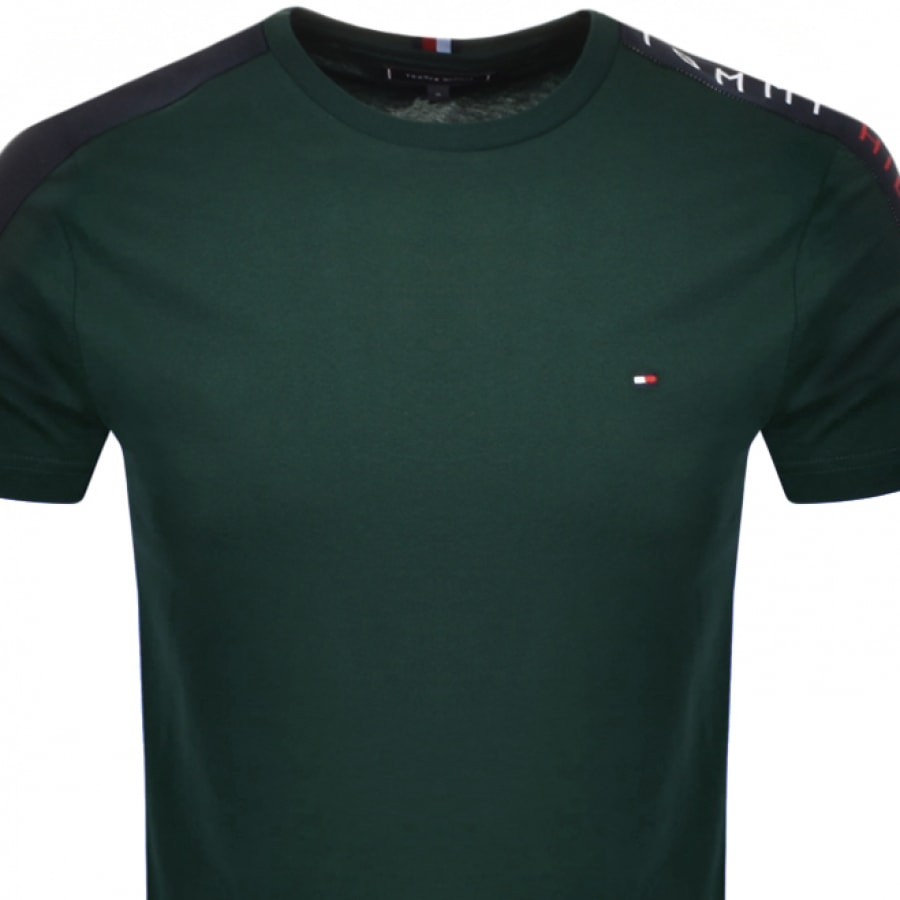 Alternative Image for ProductTommy Hilfiger Logo Sleeve Tape T Shirt Green2
